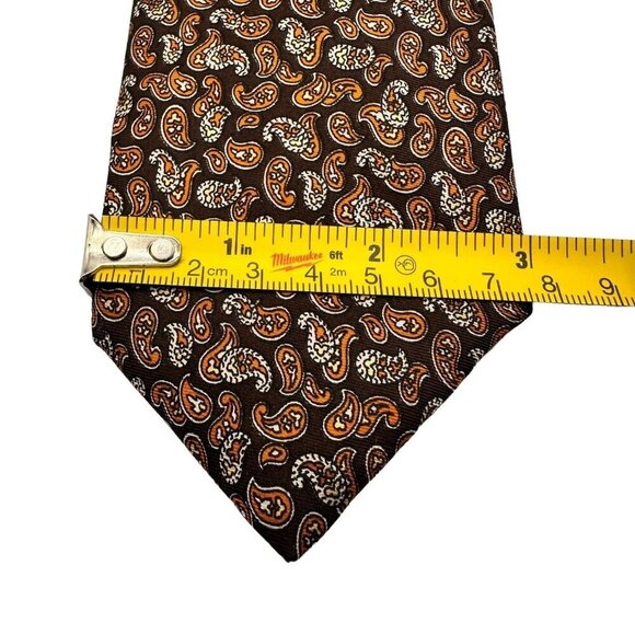 Christian Dior Vintage Retro Silk Geometric Slim Tie - Picture 7 of 8
